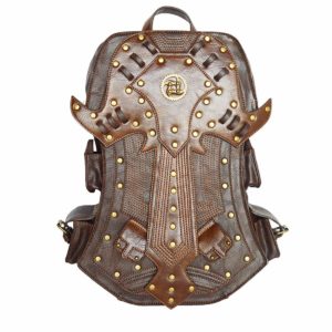 Steampunk Bag Mochila Mujer Fashion Retro Gótico Rock Buena Calidad PU bolso de piel clásico – Bolsa para mujer