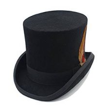 de copa 100% lana mujeres hombres Fedora Steampunk sombrerero loco con pluma